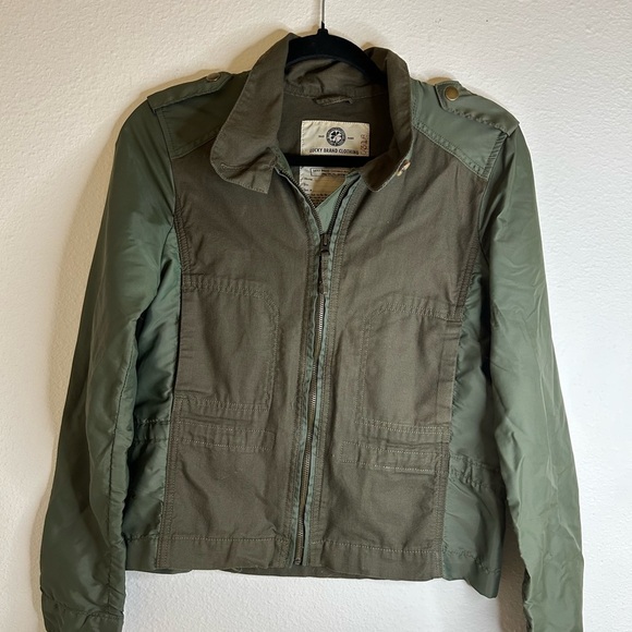 Lucky Brand Olive Zip-Up Jacket - Picture 1 of 4